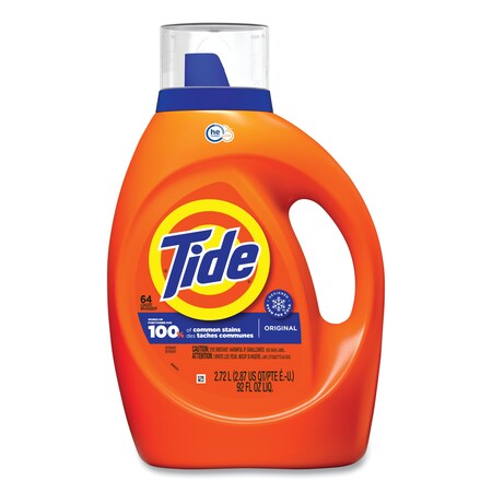Tide HE Laundry Detergent, Original Scent, Liquid, 64 Loads, 92 oz Bottle 40217EA